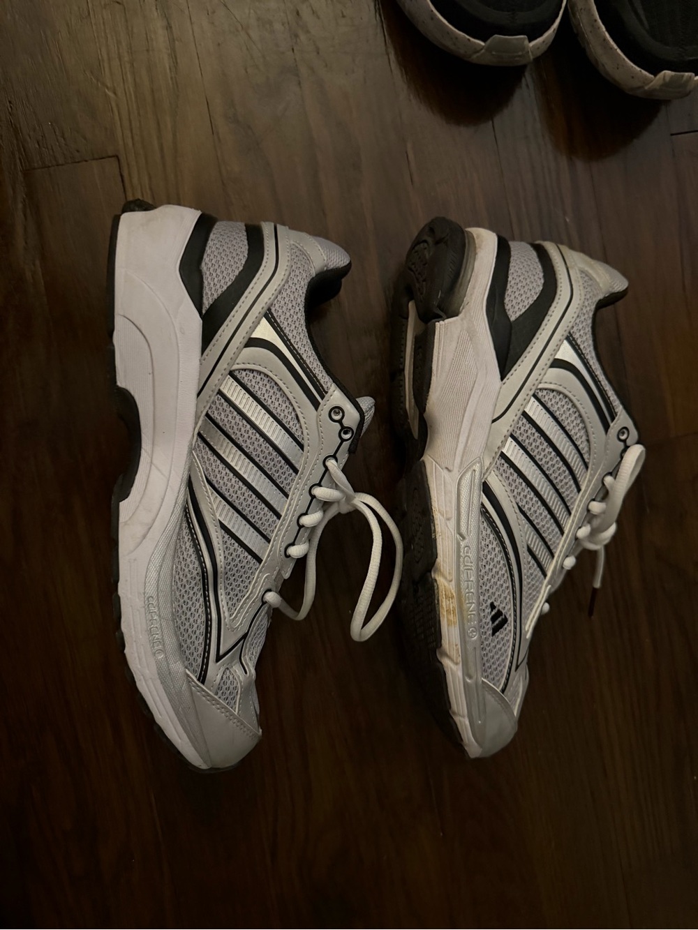 adidas Men's Athletic Running Sneakers - White and Black